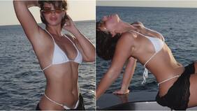 “Sirena real captada en cámara”: Nathy Peluso descolocó a Internet con travieso bikinazo