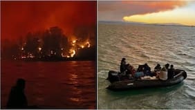 Evacuan a 47 personas atrapadas en Punta Parra por los incendios forestales: Armada compartió registros del rescate marítimo