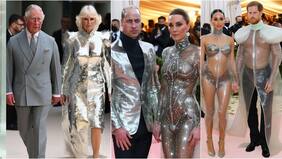 ¡Fotos de alto impacto! La inteligencia artificial nos muestra cómo se vería la monarquía si hubiesen ido a la MET Gala