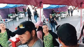 Video: chilena destroza puesto callejero de comerciantes venezolanos