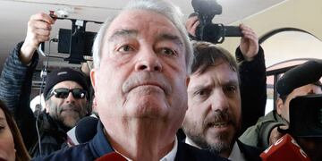 Eduardo Macaya Zentilli llega a Tribunal De San Fernando para lectura de veredicto.