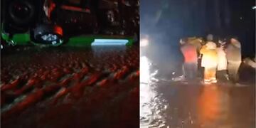 Civiles rescatan a carabineros de patrulla volcada