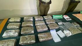 Decomiso a cuadras de La Moneda: detienen a pareja con 15 ladrillos de marihuana y más de $8 millones en efectivo