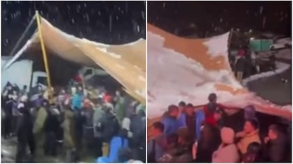 Durante el sistema frontal en Ñuble: carpa colapsó sobre los asistentes de un evento en Las Trancas