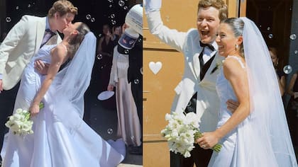 “La novia más linda”: la elegancia de Darynka Marcić en su matrimonio por la Iglesia en Providencia