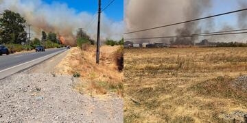 Incendio Camino a Coihueco