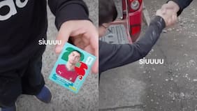 Saldaron todo con un ¡Siu!: niño se hace viral por intercambiar lámina de Cristiano Ronaldo por un saco de papas