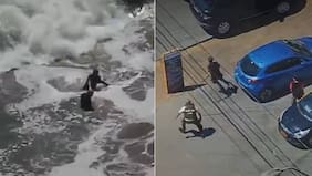 Tras asaltar a dos mujeres con un cuchillo: ladrón se arrojó al mar para evitar detención de Carabineros en Iquique