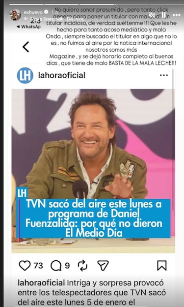 Daniel Fuenzalida got angry at the media publication.