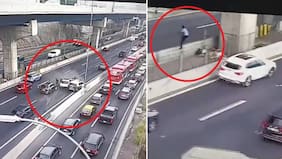 Imágenes fuertes: persecución por cuatro comunas de la RM terminó con choque de patrulla y huida a pie de delincuentes