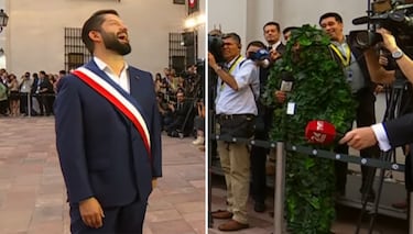 Periodista se disfrazó de planta en La Moneda y sacó carcajada de Boric