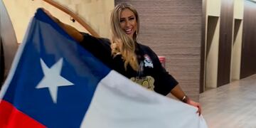 Luli celebrando en Medellín sus medallas, este domingo. Pantallazo de su Instagram.