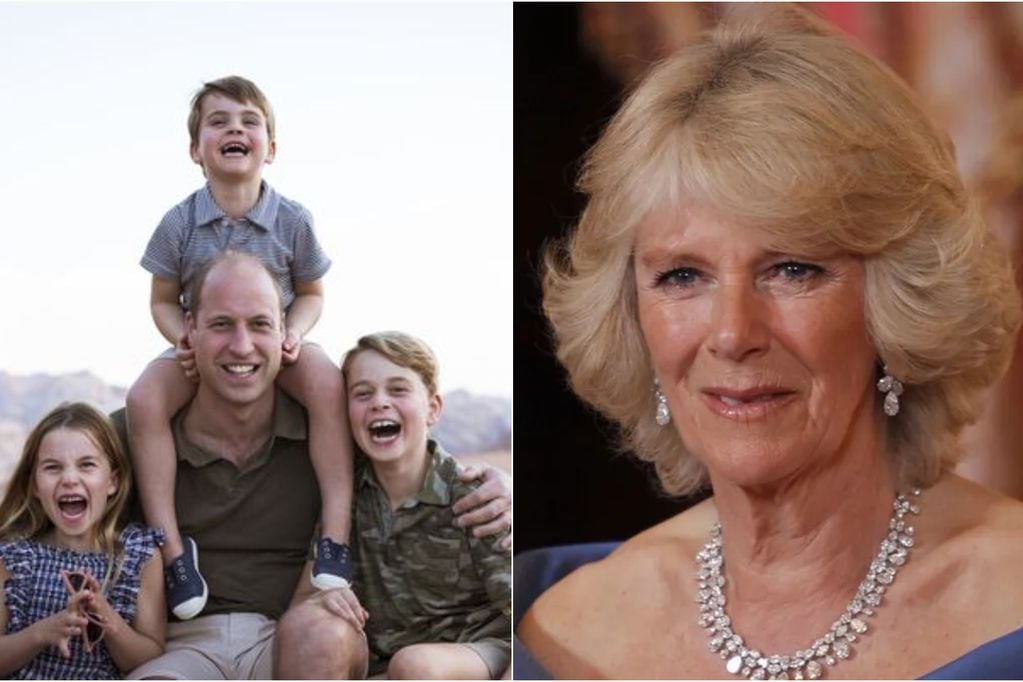 William, sus hijos y Camilla.