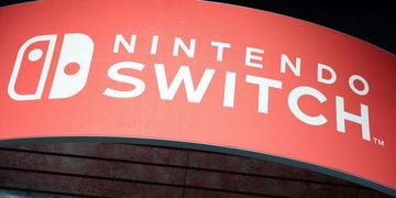 FILE PHOTO: Signage for the Nintendo Switch is seen in Manhattan, New York