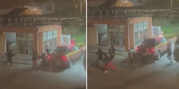 VIDEO: Conductor se defiende a palos de un portonazo en Calama
