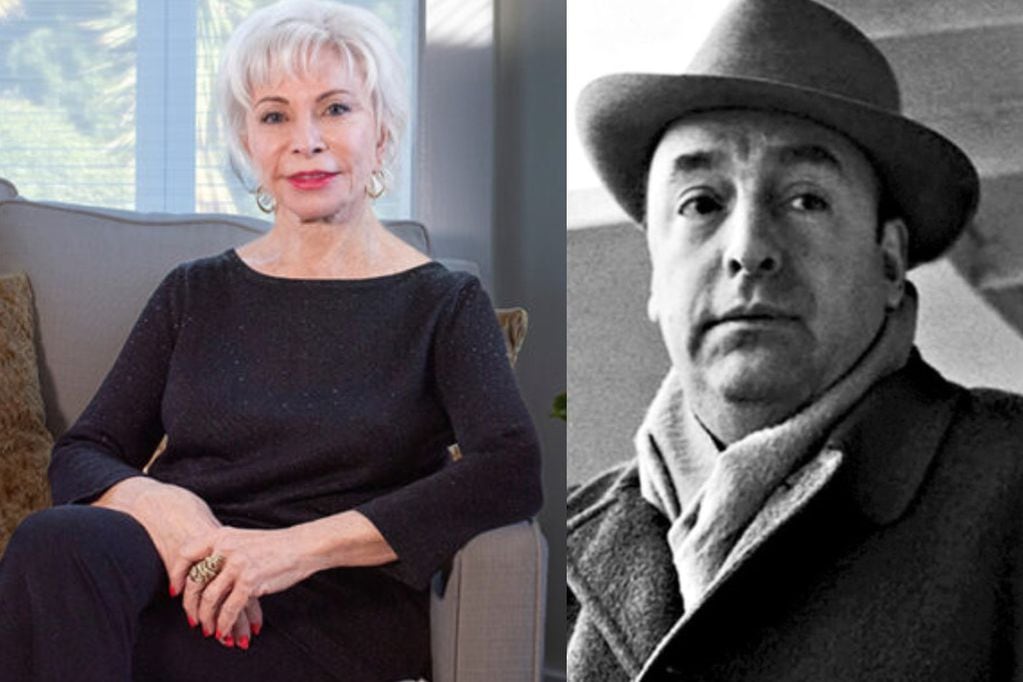 Isabel Allende y Pablo Neruda.
