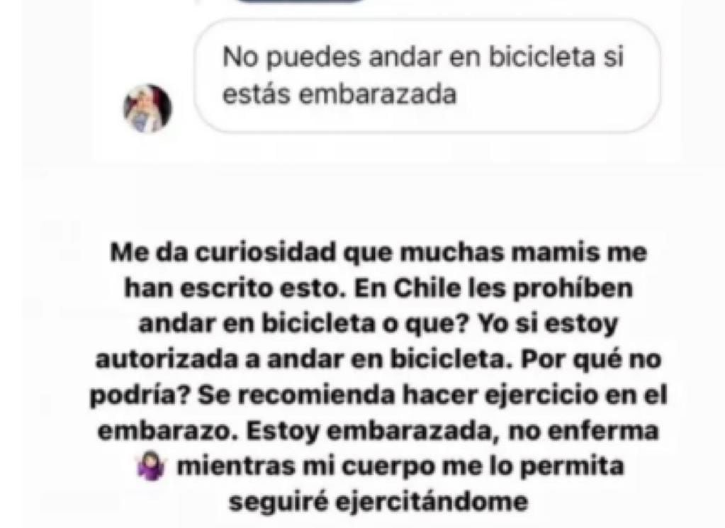 Arenita responde a las críticas que recibió por andar en bicicleta