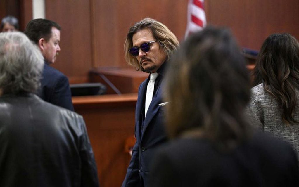 Johnny Depp durante el juicio contra Amber Heard