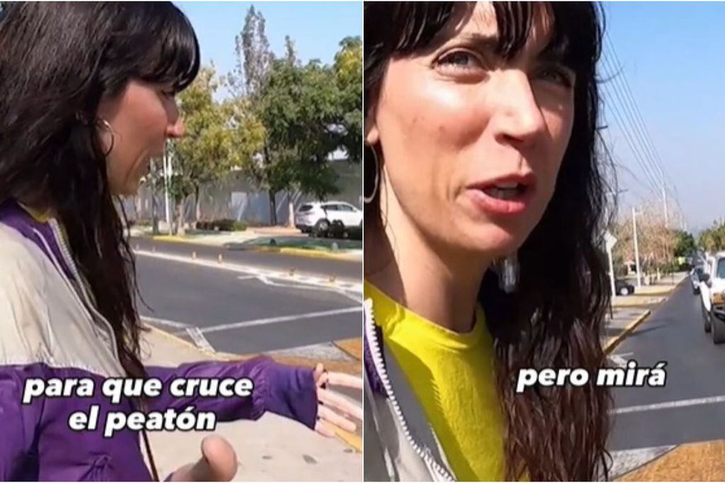 Tiktokers argentinos destacan los cruces peatonales en Chile