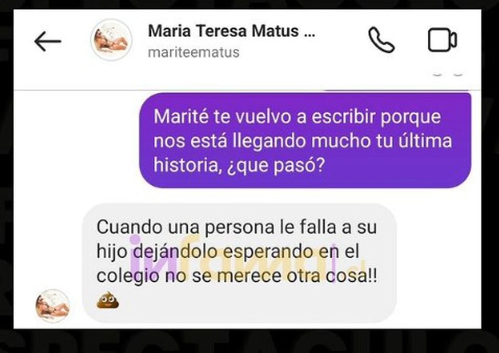 El palo de Marité Matus a Arturo Vidal