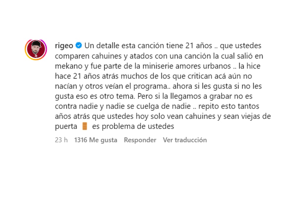 Rigeo recibió severas críticas por proponer a Carla Jara regrabar canción de desamor