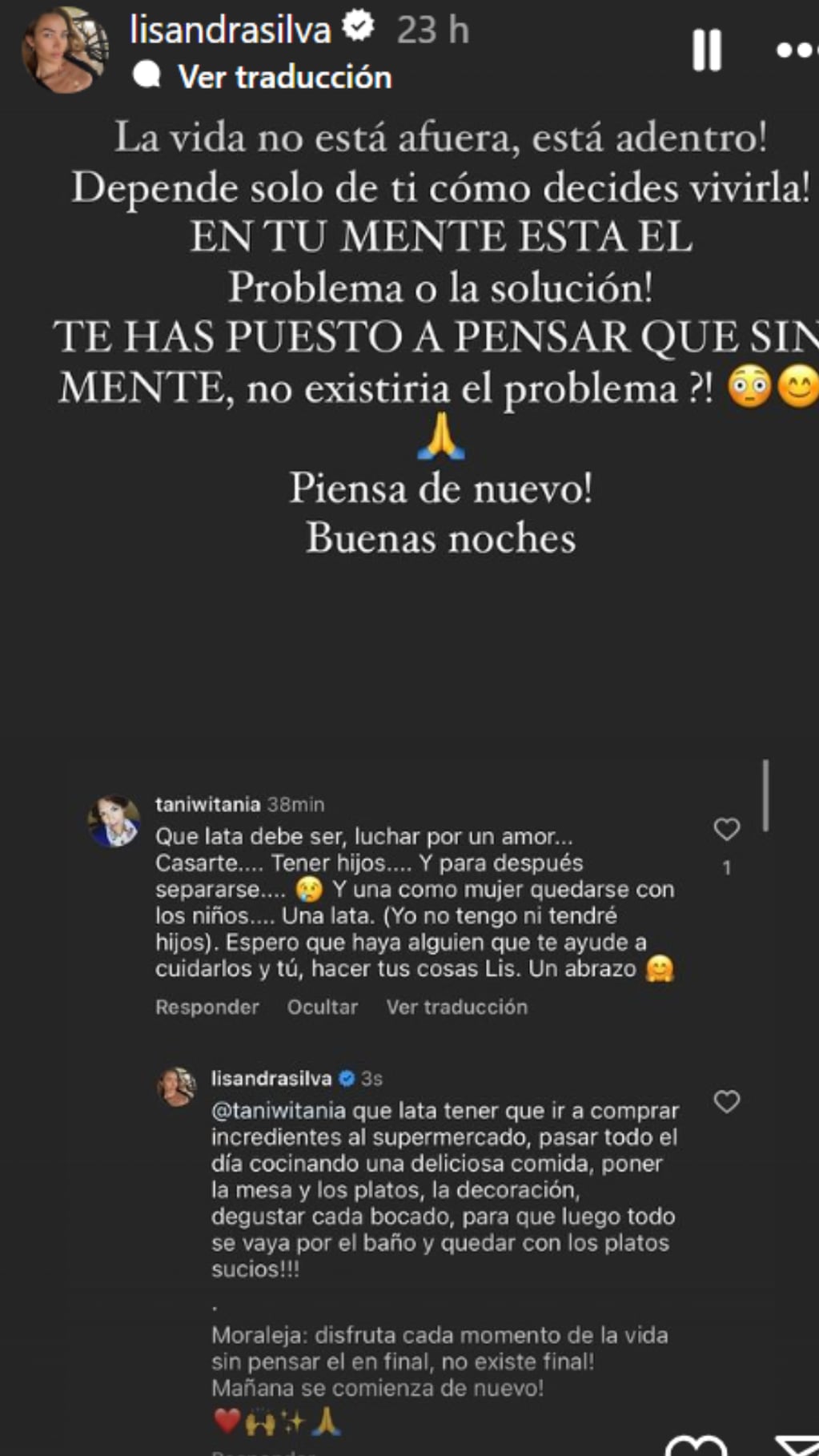 Lisandra Silva no se quedó callada y responde a crítica por tuición de sus hijos