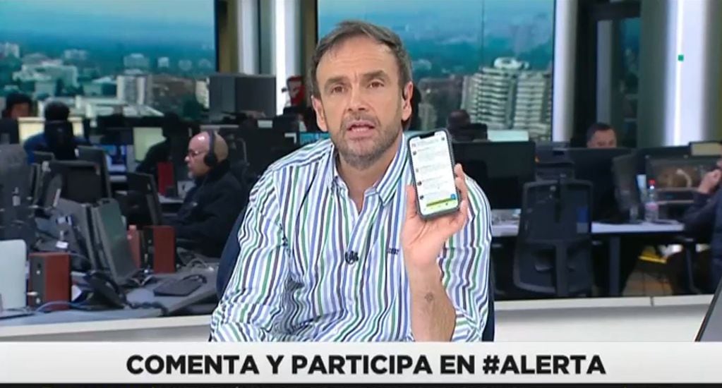 "El Sepu" defendió el uso de su teléfono durante el noticiero.