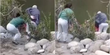 Mujer empujó a un adulto mayor al río