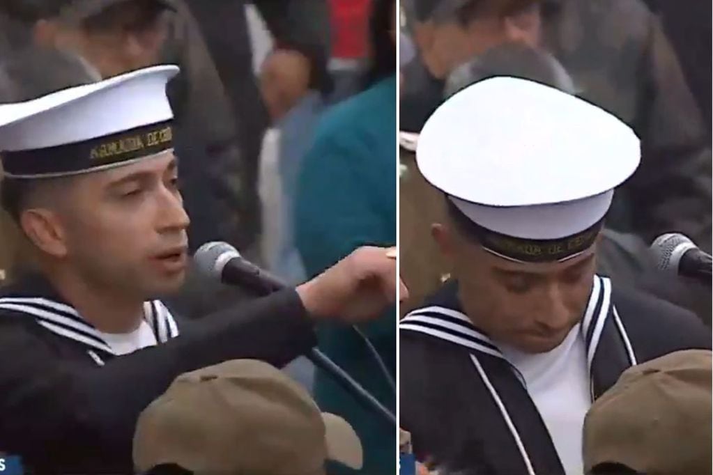 Efectivo de la Armada, hermano de uno de los carabineros asesinados, entregó sentidas palabras durante el funeral.