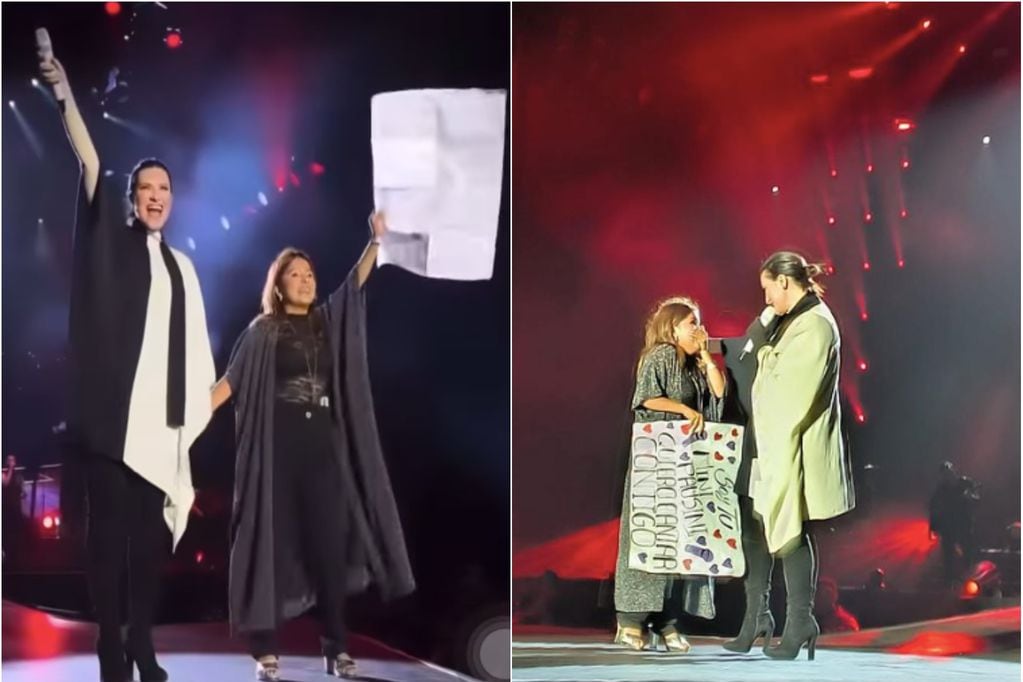 El emotivo momento en que Laura Pausini subió al escenario a su imitadora en pleno concierto.